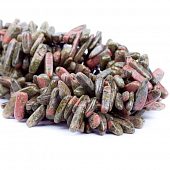 Унакит зеленый - бусина палочка