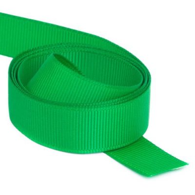 Репсовая лента ярко-зеленая 15,9 мм. (580)