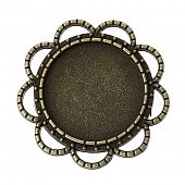 Декоративный элемент для вставки "Салфетка" (вн. разм. 18 мм.) бронз.