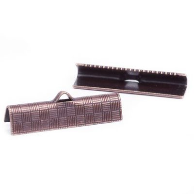 Зажим для ленты 25 мм. медн. текстурный