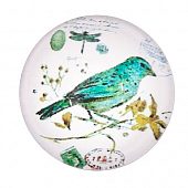 Кнопка Chunk стеклянная "Птичка"  #1