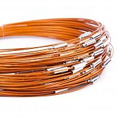 Тросик с замком "Чокер" светло-коричневый.