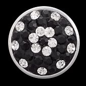 Кнопка Chunk со стразами черно-белая