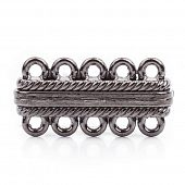 Замок магнитный на 5 нитей темн. ник.