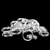 Колечки двойные 7х0,7 мм сереб.