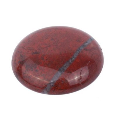Яшма красная - кабошон круглый, 35х8 мм
