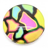 Кнопка Chunk стеклянная "Орнамент" #20