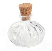 Баночка с пробкой 21х17мм. граненая