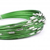 Тросик с замком "Чокер" зеленый.