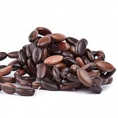 Эбеновое дерево шоколадное - бусина овал, 9х14x5 мм.