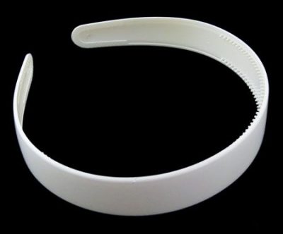 Ободок пластиковый белый, 16~25 мм.
