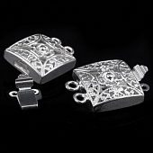 Замок вкладыш "София" на 2 нити сереб.