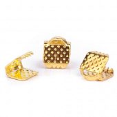 Зажим для ленты 06 мм. зол. текстурный