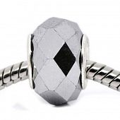 Бусина PNDR серебристо-серая