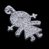 Подвеска LUX "Девочка" платин.