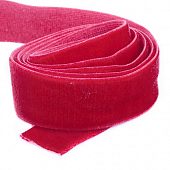 Бархатная лента эластичная 18 мм. Красная