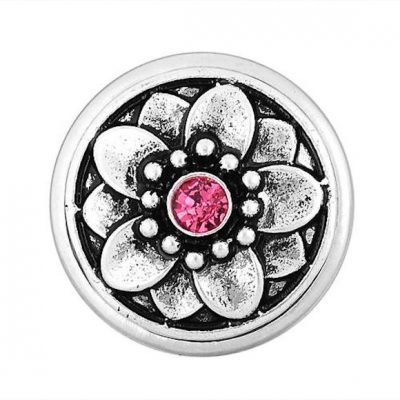 Кнопка Chunk "Цветочек" розовая