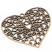 Кулон "Ажурное сердце" медн.