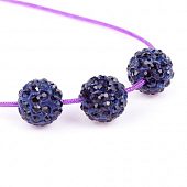 Бусина "Стразовая" Темно-синяя