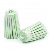 Подвеска - кисть замшевая бледно-зеленая, 30х12 мм.