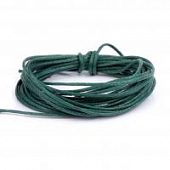Шнур вощеный диаметр 1 мм темно-зеленый