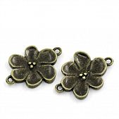 Коннектор "Раскрытый цветок" бронз.
