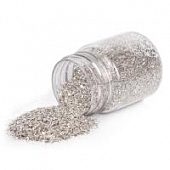 Стеклянные чипсы для декора с серебристым покрытием, 0,5-1 мм.