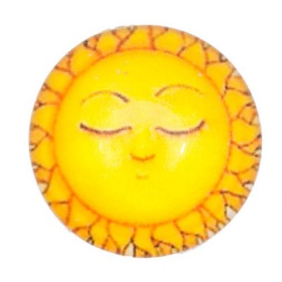 Кнопка Chunk стеклянная "Солнце"  #2