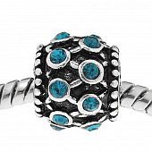 Бусина PNDR "Драгоценная вуаль" голубая