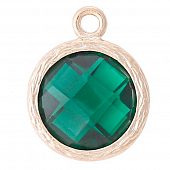 Подвеска "CRYSTALS" изумрудная круг
