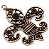 Кулон для инкрустации "Флер де лис" медн.