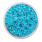 Кнопка Chunk со стразами голубая