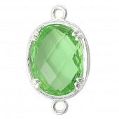 Коннектор "CRYSTALS" салатовый овал