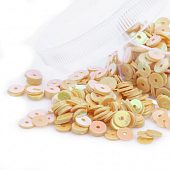 Пайетки 4 мм. шафрановые