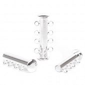 Замок - слайдер магнитный на 4 нити сереб.