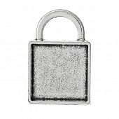 Подвеска для вставки "Замок" (вн. разм. 20 мм.) сереб.