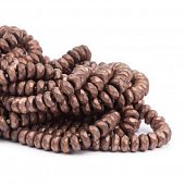 Гематит граненый матовый "Шоколад" - бусина рондель, 4х2 мм.
