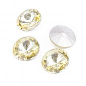 Стразы лимонные "Риволи", 10 мм.