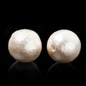 Хлопковый жемчуг, бусина - 20 мм., айвори