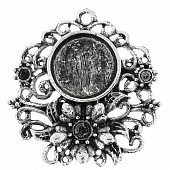 Подвеска для вставки "Вьюнок" (вн. диам. 12 мм.) сереб.