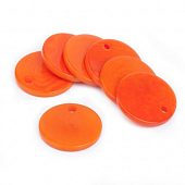 Подвеска Тагуа круглая "Бланк" 15 мм. оранжевая