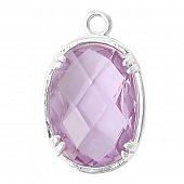 Подвеска "CRYSTALS" сиреневая овал