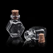 Баночка с пробкой "Гексагон" 26х21 мм.