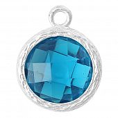 Подвеска "CRYSTALS" синяя круг