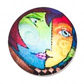 Кнопка Chunk стеклянная "Лица"