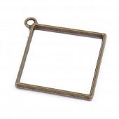 Кулон-контур "Квадрат" античная бронза