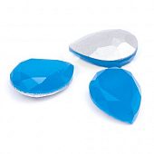 Стразы аквамарин "Капля", 18x13x6 мм.