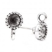 Пуссет для вставки стразы 5 мм. сереб.