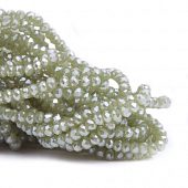 Бусина - рондель граненая хвощ, 2,5х2 мм.