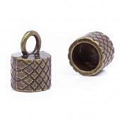 Концевик для шнура "Сетка" бронз.